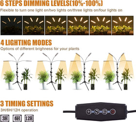 AndoHai LED grow lights on an adjustable tripod stand for varying plant sizes.