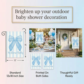 Andrain baby shower outdoor flag captures celebratory charm at entrances