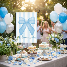Andrain nursery welcome flag creates a heartwarming focal point for gatherings