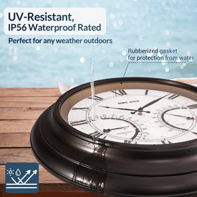 ANDY STAR 3-in-1 weather station clock displaying temperature and humidity