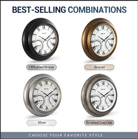 ANDY STAR oil rubbed bronze clock complements patio décor