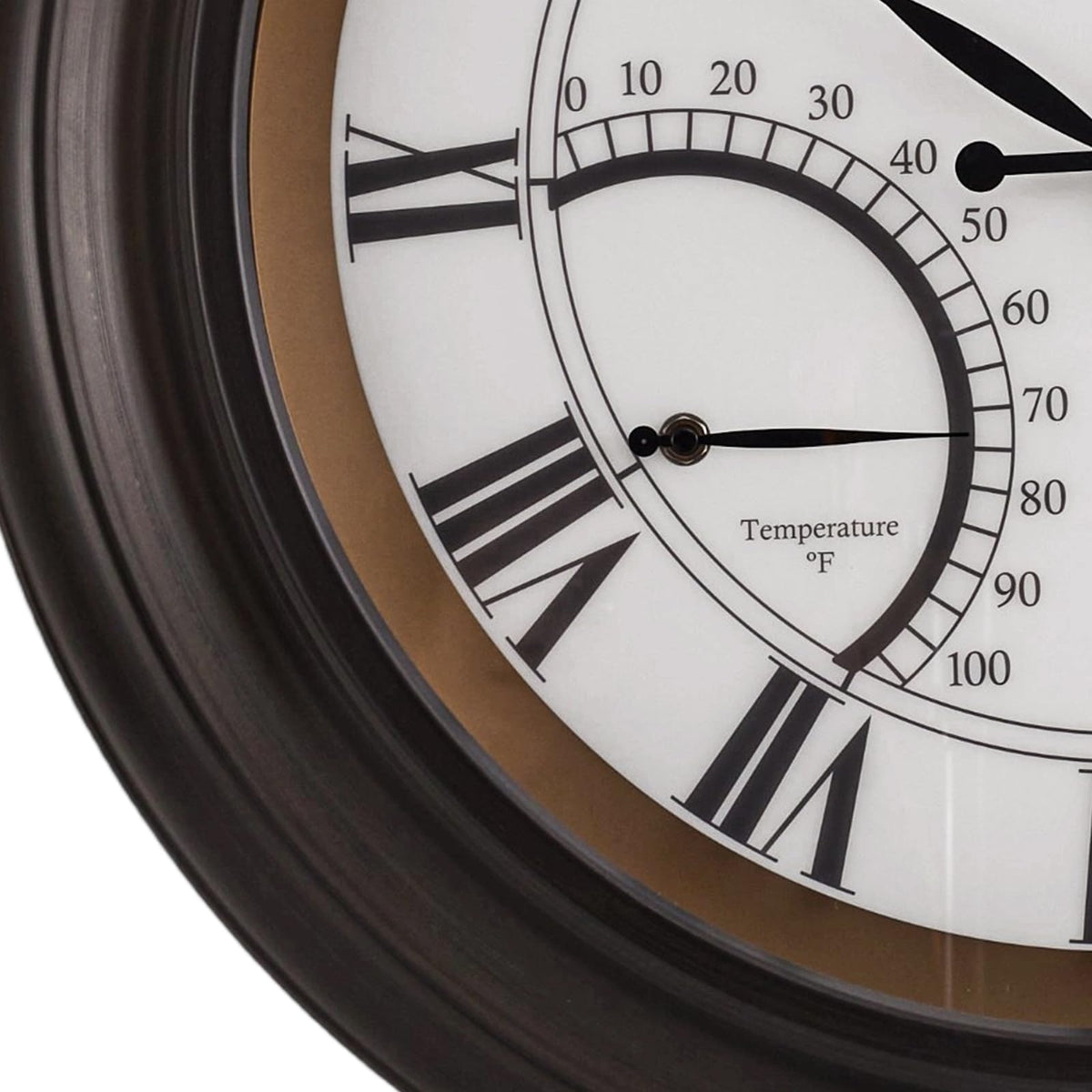 ANDY STAR illuminated outdoor clock showing warm night backlight for quick viewing