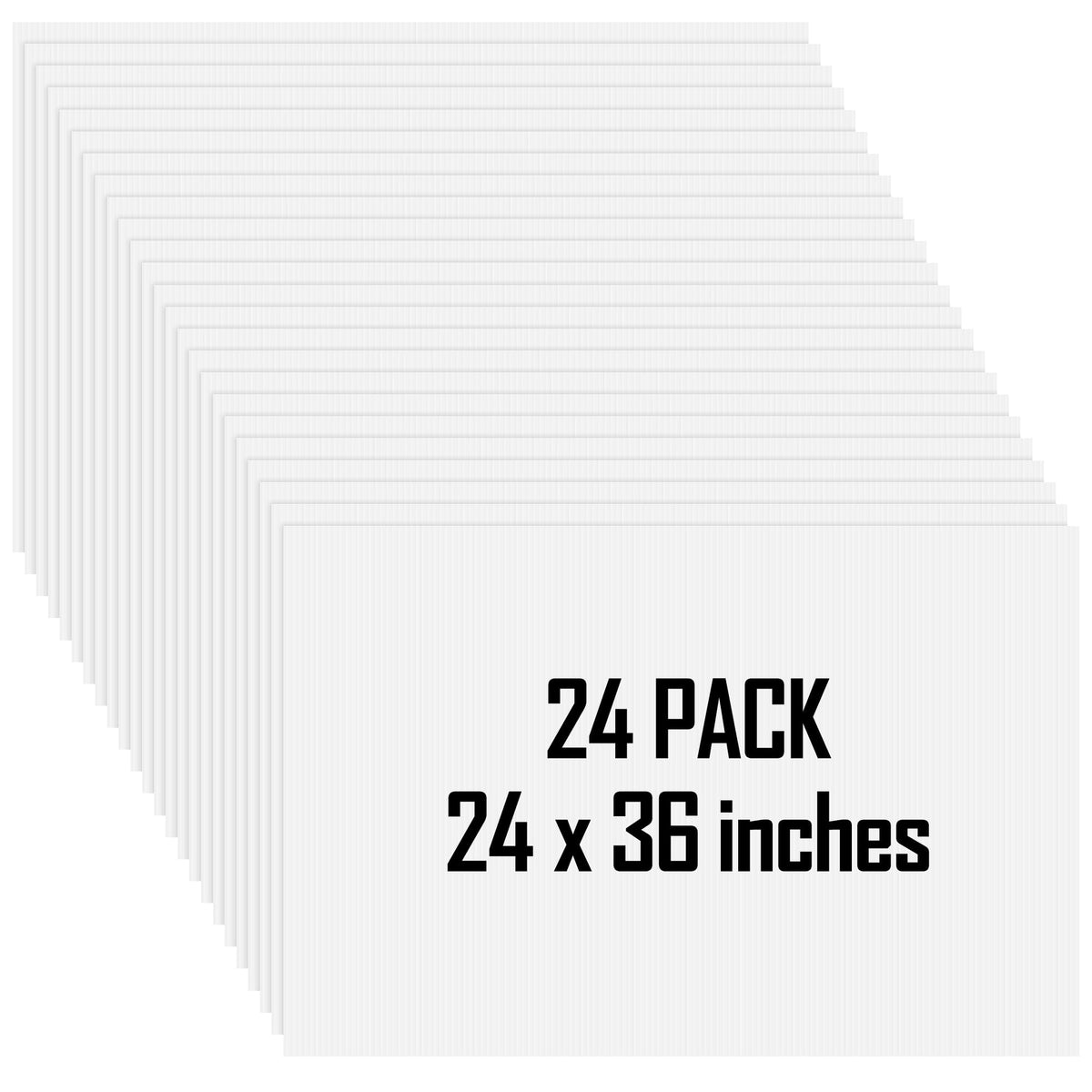 Aneco 6-pack corrugated plastic sheets 24x36 open pack ideal for DIY signs indoors or outdoors