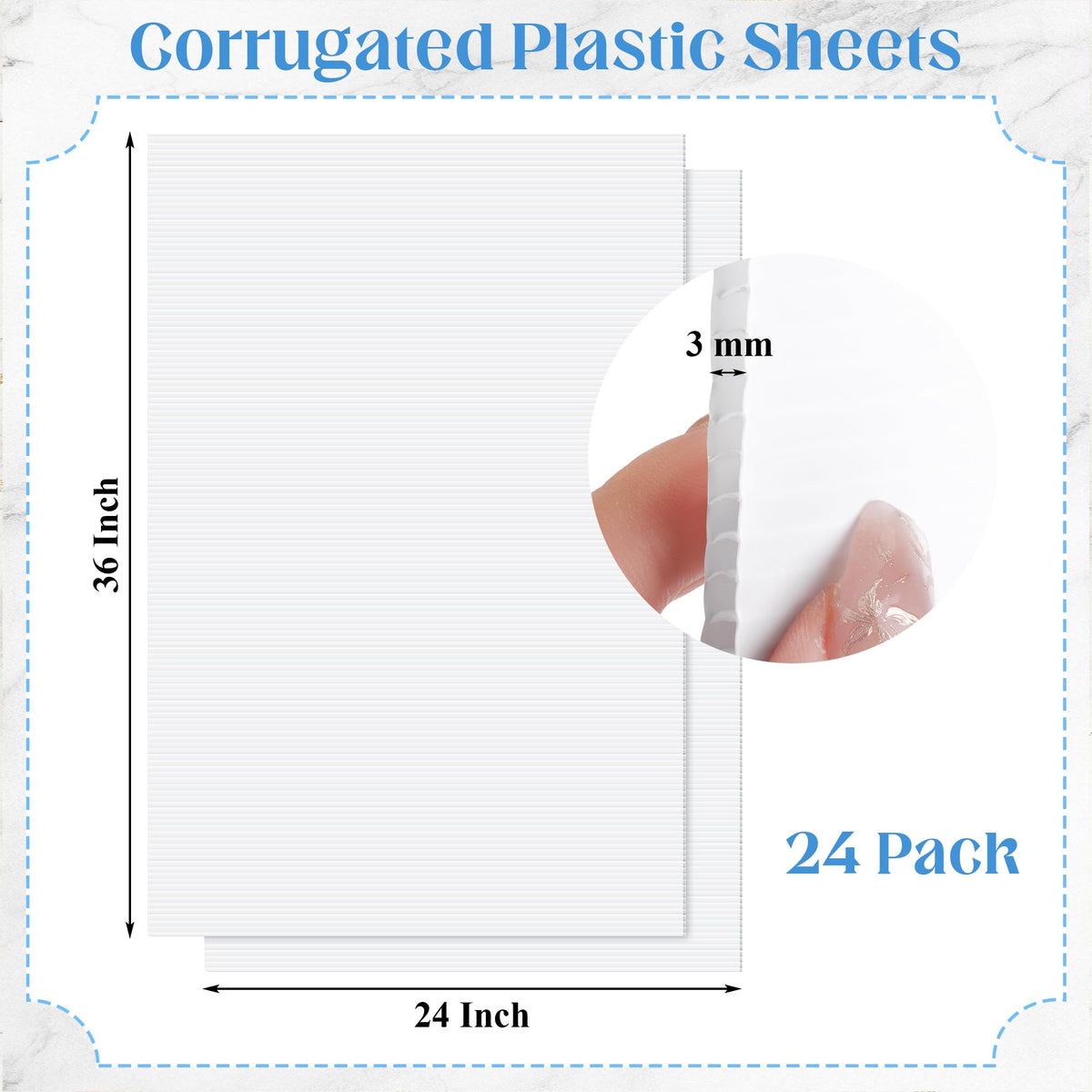 Aneco blank yard sign 24x36 white front view suitable for customizable messages