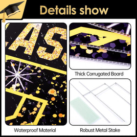 Aneco yard sign backboard with L-shaped support for indoor stability.