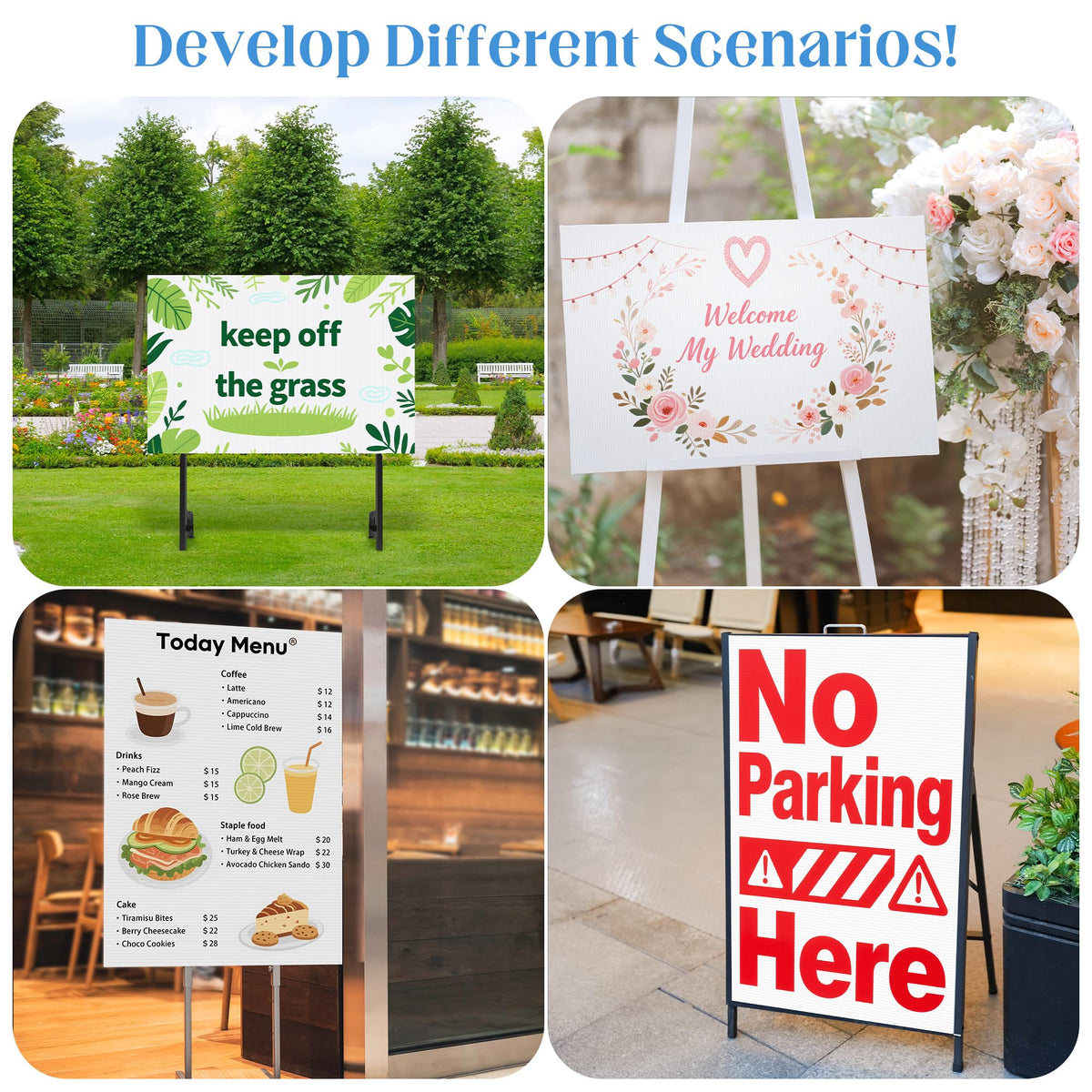 Aneco multi-use signs suitable for events such as parties or graduations