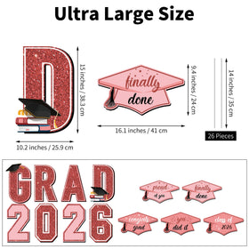 Aneco rose gold grad cap decor adds stylish shimmer to graduation displays.