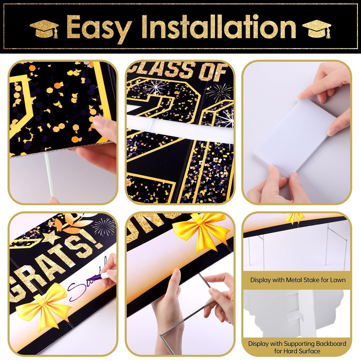 Aneco sign uses 4mm corrugated plastic, weather resistant for rain or sun.