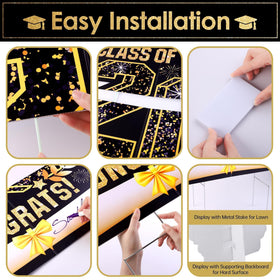 Aneco sign uses 4mm corrugated plastic, weather resistant for rain or sun.