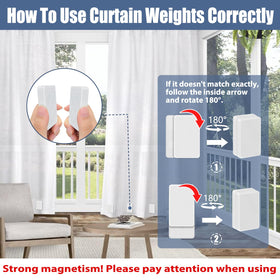 ANGAR weights attached to curtain demonstrate straight hang in gusty outdoor settings.