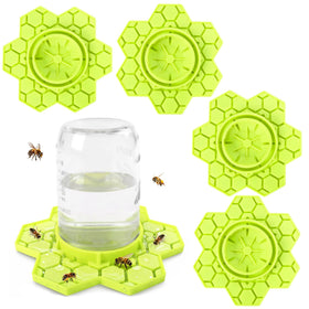 ANGAR 4-pack bee feeder attached to a mason jar for outdoor watering
