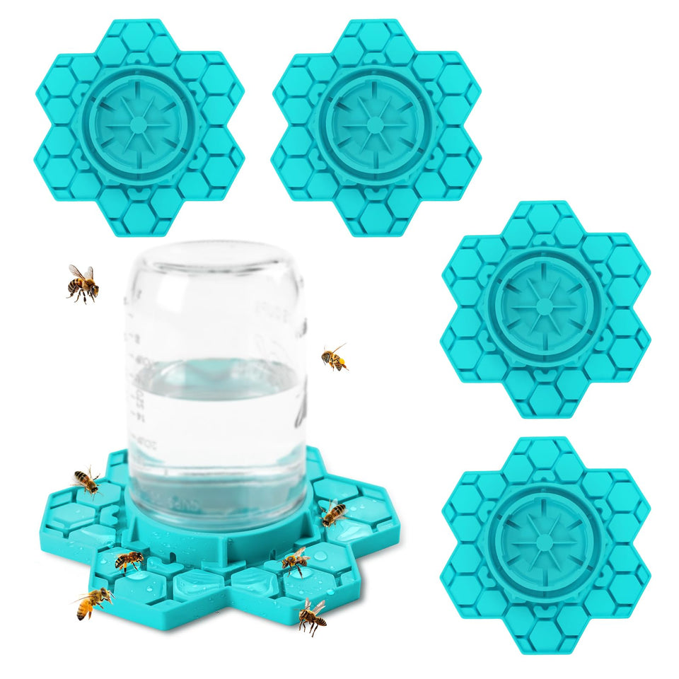 ANGAR bee feeder for mason jar in blue, outdoor use supports steady drinking