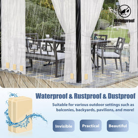 ANGAR beige outdoor curtain weights suitable for curtains, tablecloths, and flags.