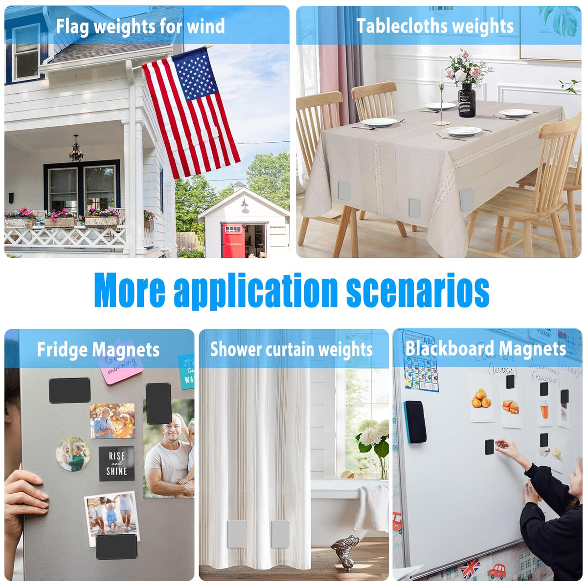 ANGAR garden weights keep flags and tablecloths steady in outdoor spaces.