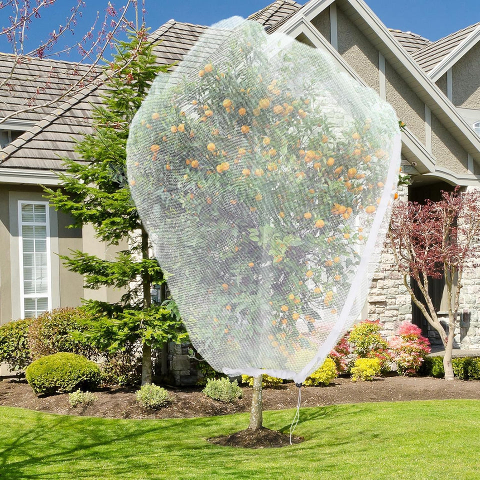 ANGAR 12x12ft fruit tree netting with zipper protects trees from birds.