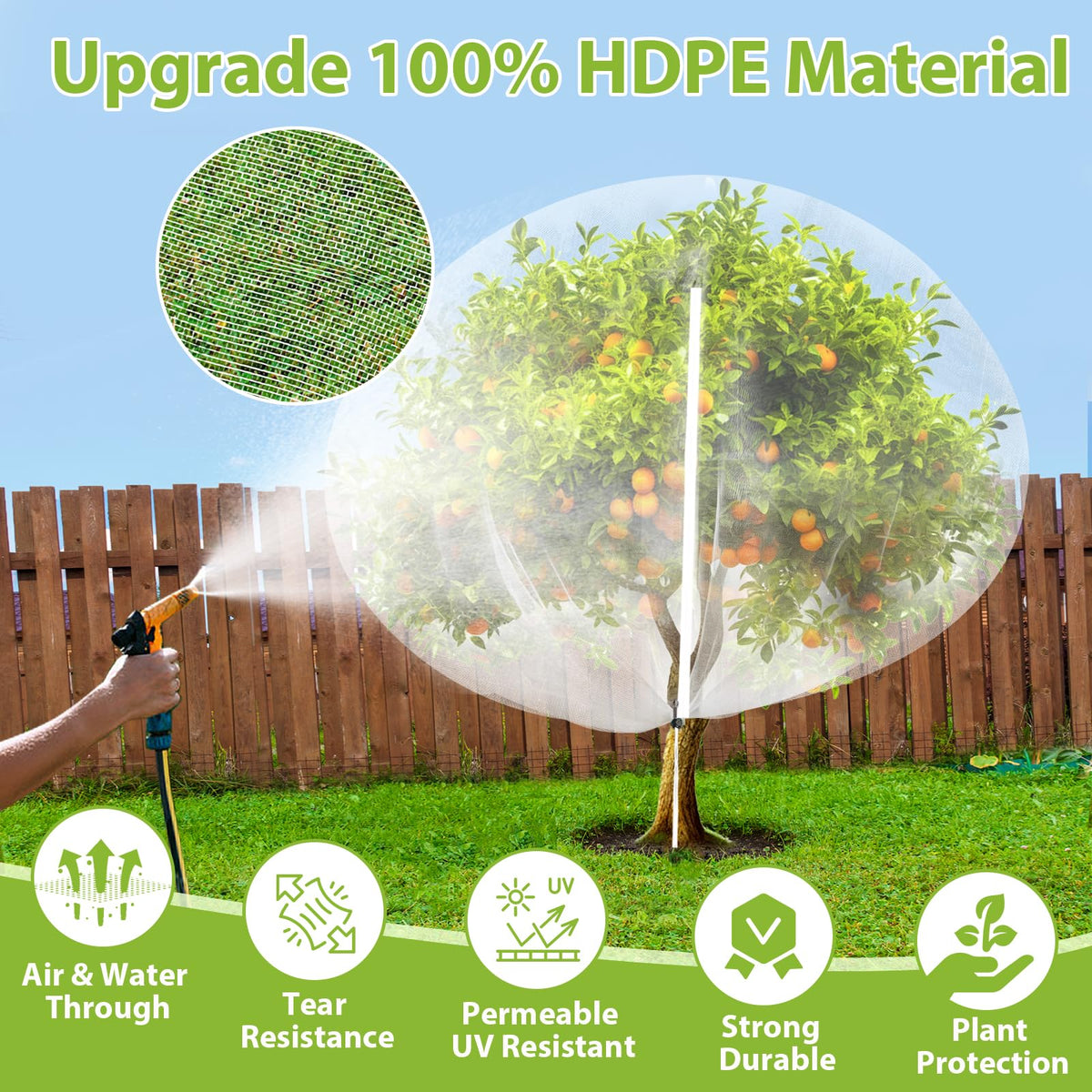 ANGAR seven sizes provide coverage for fruit trees and shrubs.