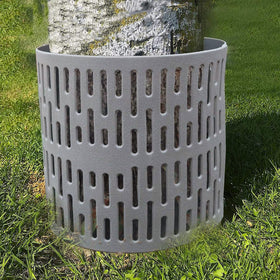 Angchine breathable tree sleeve grey promotes healthy air exchange around saplings.