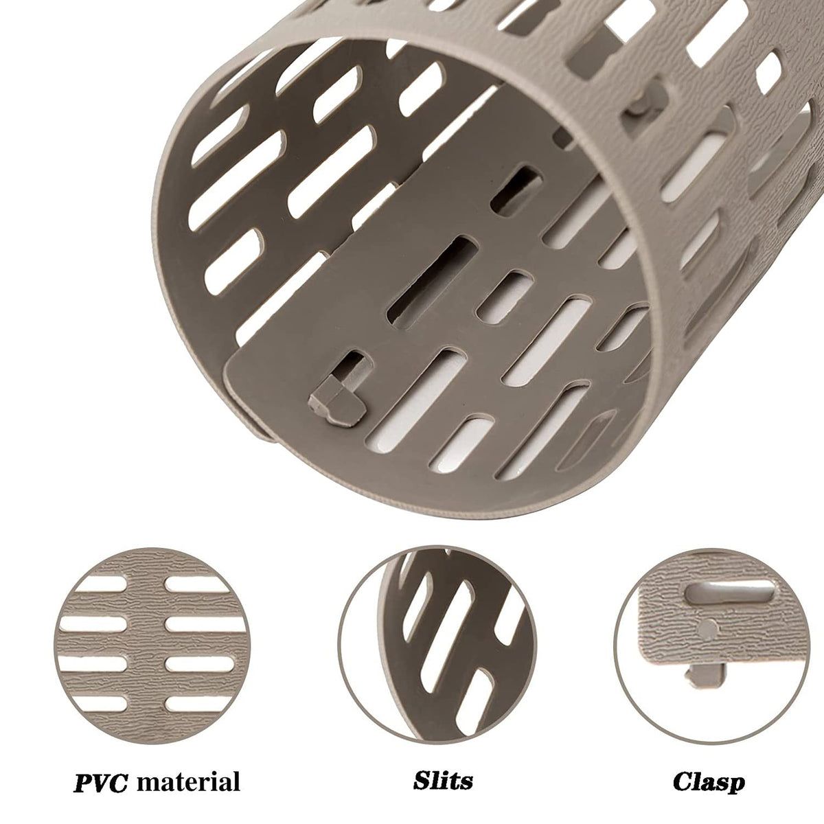 Angchine protective wrap for trees grey helps regulate moisture and airflow.