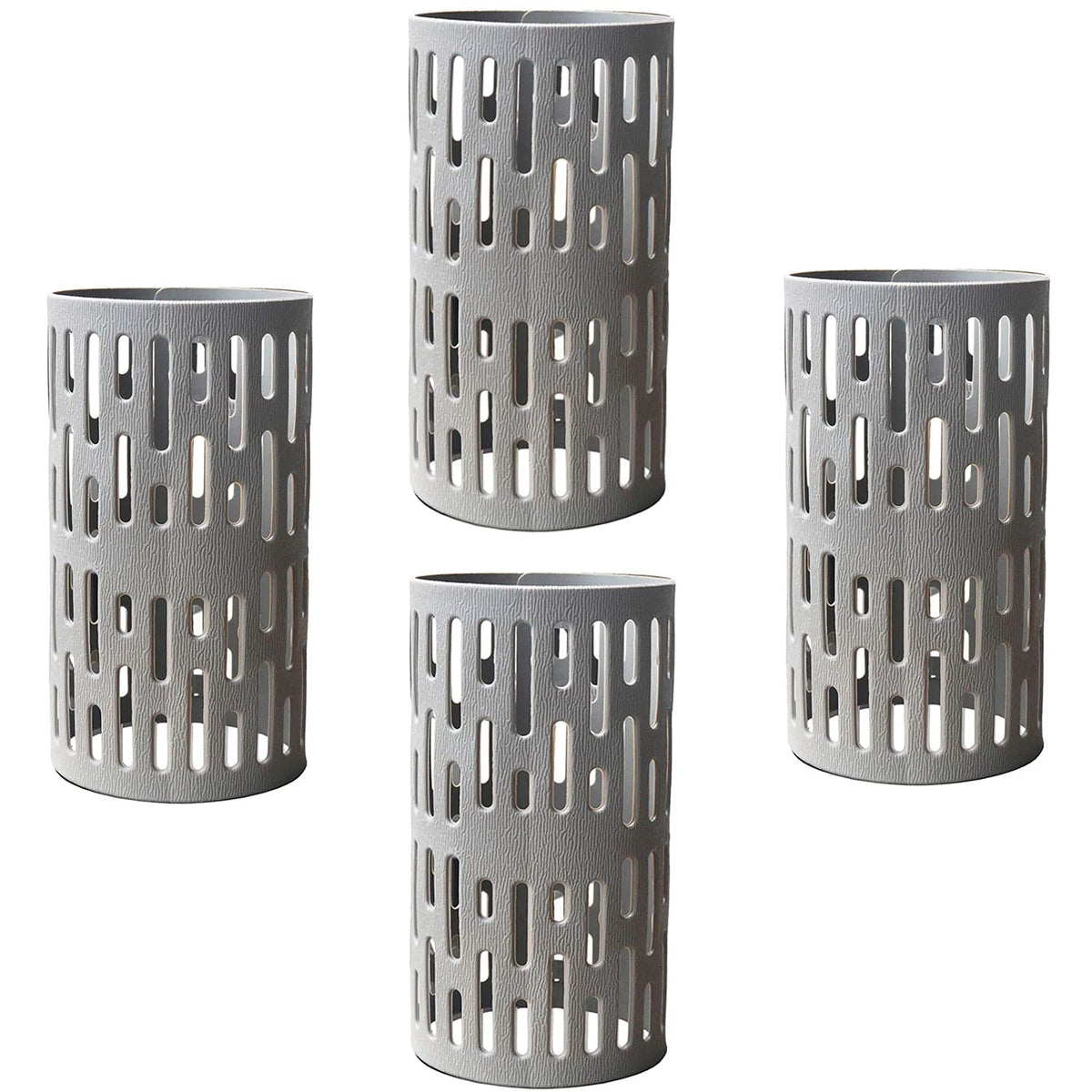 Angchine tree trunk protector guard, 8x13 inch, grey, shields young trees from lawn care damage.