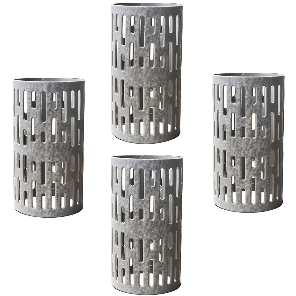 Angchine tree trunk protector guard, 8x13 inch, grey, shields young trees from lawn care damage.