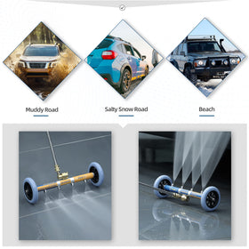 AngeDZ underbody nozzle set targets hard-to-reach areas for thorough cleaning.