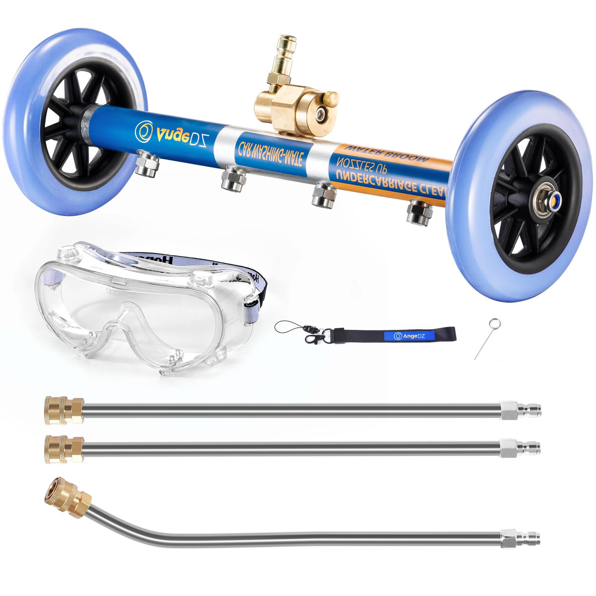 AngeDZ undercarriage washer wheels enable smooth movement beneath your vehicle.