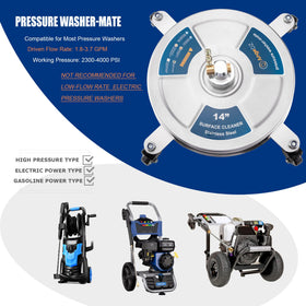 AngeDZ stainless steel housing resists corrosion for durable outdoor cleaning.