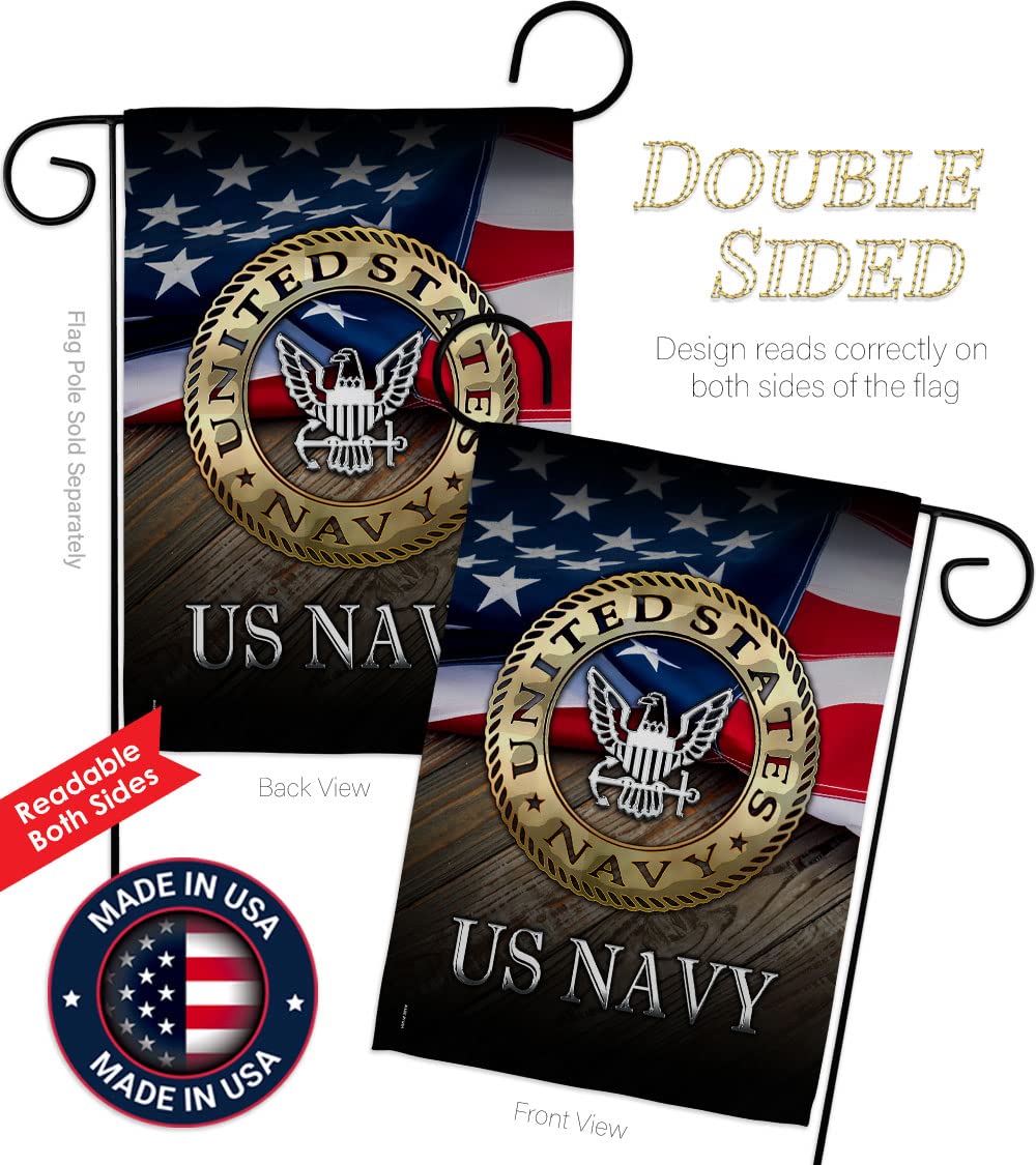 Angeleno Heritage double-sided garden flag viewed from front and back.