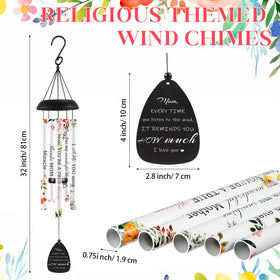 Anglechic 32-inch wind chimes long outdoor decor
