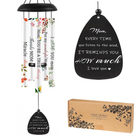 Anglechic gift-ready wind chimes with floral motif