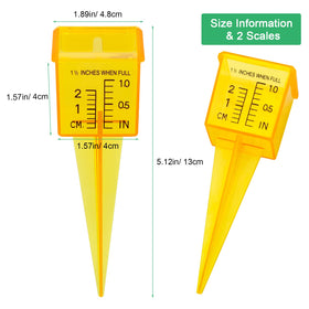 Anglekai rain gauge with clear shell and dual scales for easy measurement.