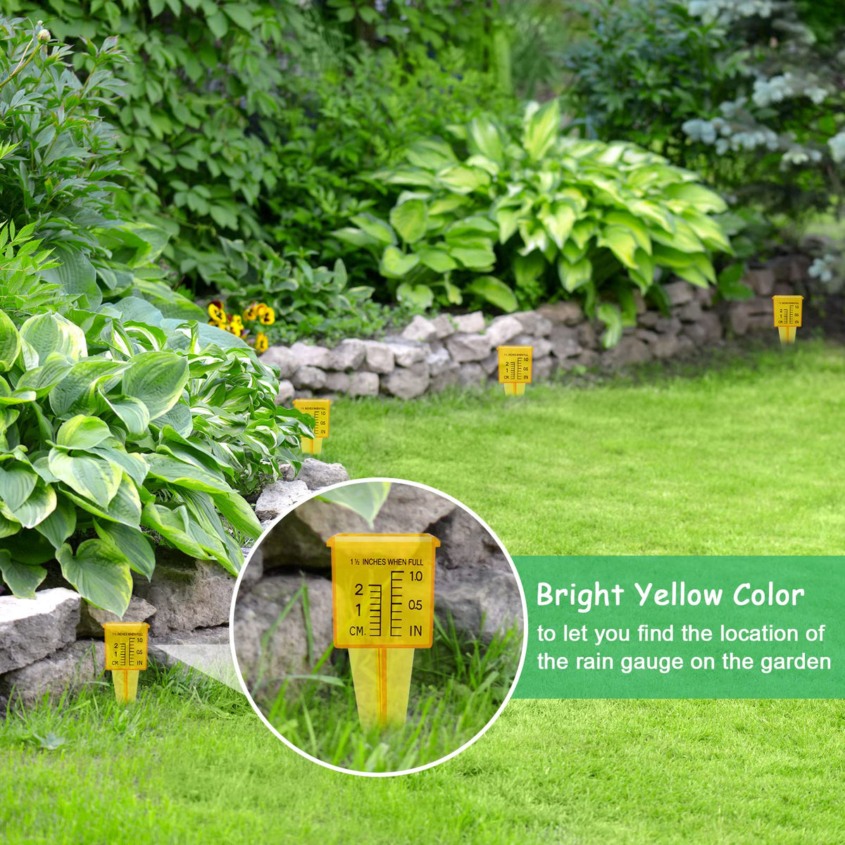 Anglekai rain gauge pack of 20 helps monitor multiple zones.