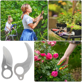 Angoily ergonomic pruning shear design reduces hand strain.