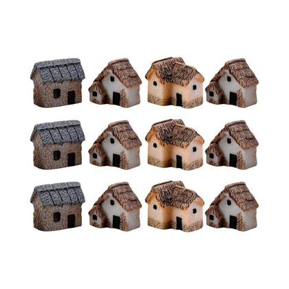 Angoily tiny house cottage close-up for moss garden displays and crafts.