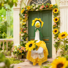 ANGURI handheld sunflower prop enhances display versatility and visual interest.