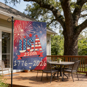 AnHdrFy outdoor burlap flag, durable material that resists weather while keeping graphics crisp.