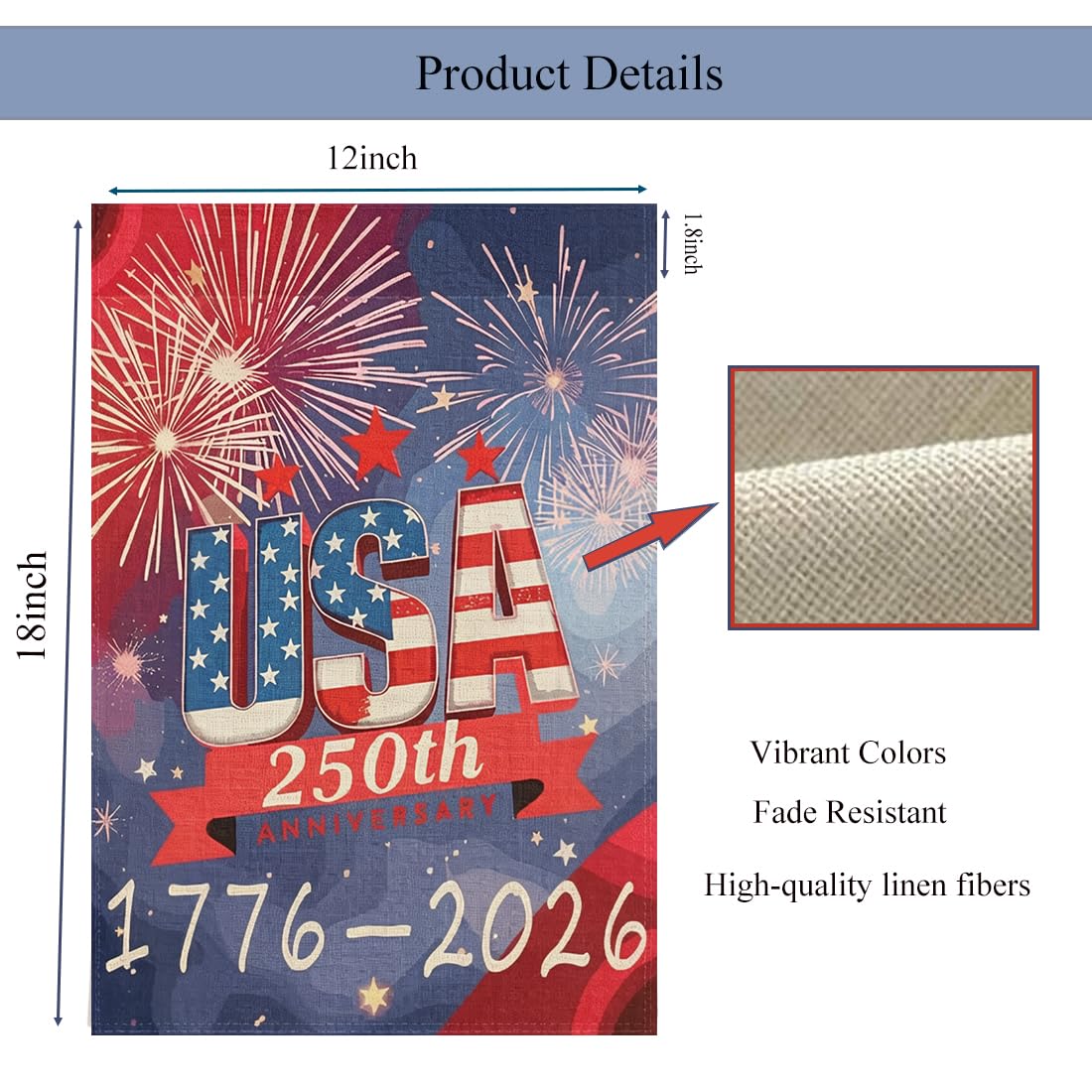 AnHdrFy patriotic garden flag 12x18 for seasonal, multi-holiday outdoor display.