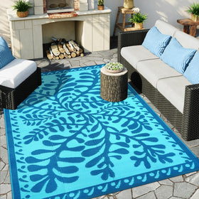 Anidaroel quick-dry outdoor rug keeps feet comfortable after sunny days outdoors.
