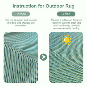 Anidaroel reversible rug offers two looks in one compact outdoor solution