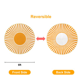 Anidaroel waterproof straw rug close-up highlighting durable outdoor material.