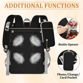 ANILD Cooler Backpack side straps securing bottles for stable transport