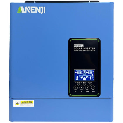 Aninerel 3000W hybrid inverter front view showing compact design for off-grid power