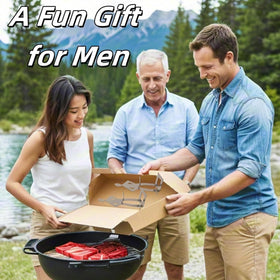ANIS KEBBR camping sausage rack fits on campfires and grills for outdoor meals