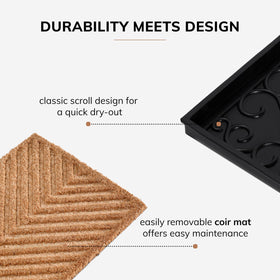 Anji Mountain AMB0BT3F-017 natural rubber coir tray blends durability and eco friendliness