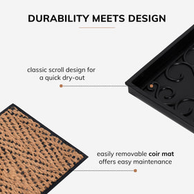 Anji Mountain 46.5-inch wide tray fits four pairs neatly.