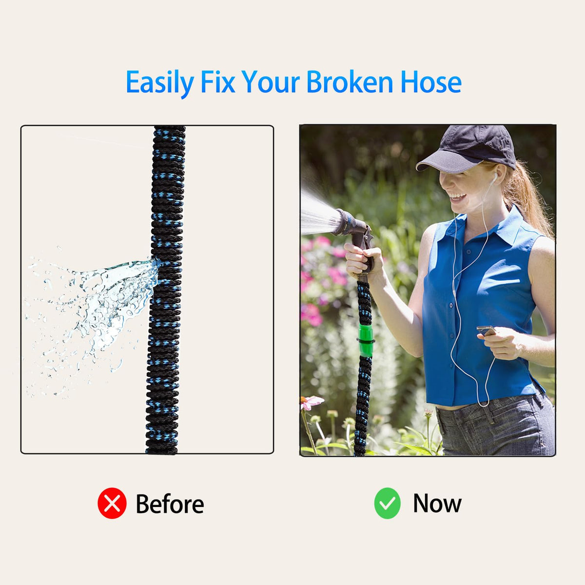 Anjonova kit includes four sets and manual for quick DIY hose repairs