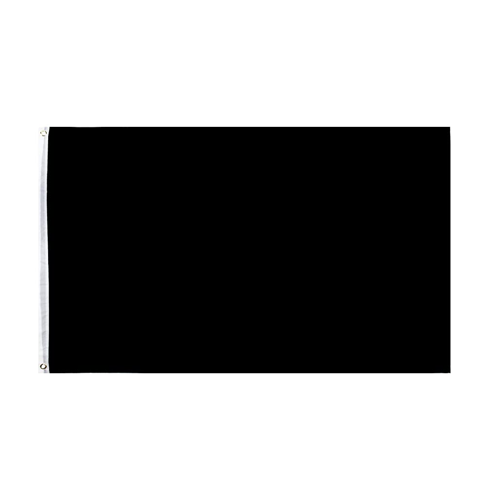 ANJOR 3x5-foot solid black flag ready for outdoor display with durable polyester.