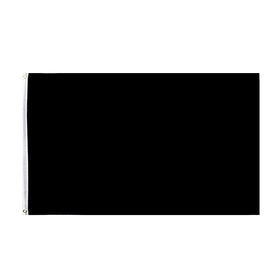 ANJOR 3x5-foot solid black flag ready for outdoor display with durable polyester.