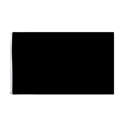 ANJOR 3x5-foot solid black flag ready for outdoor display with durable polyester.