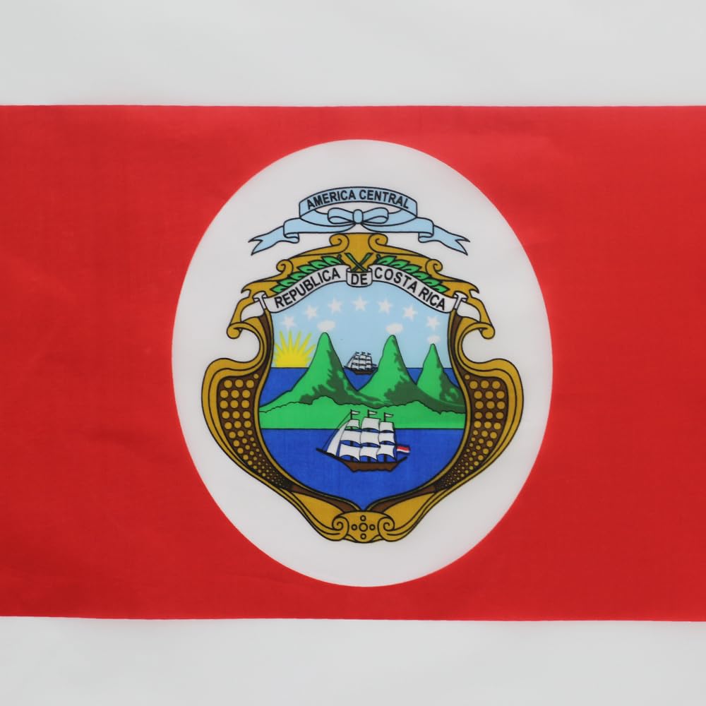 ANJOR Costa Rica flag 3x5ft double-stitched edges for lasting use